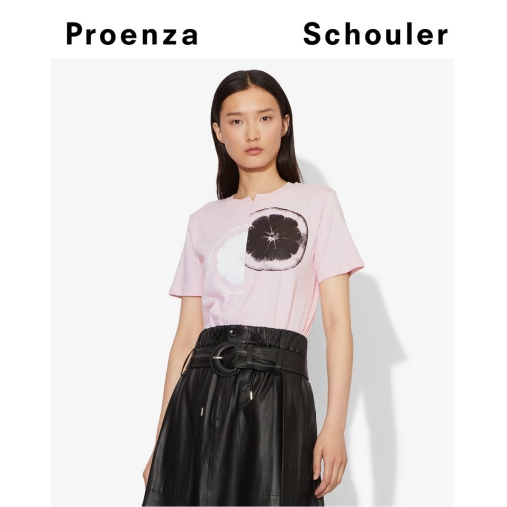 Proenza Schouler Lemon Print Baby Tee